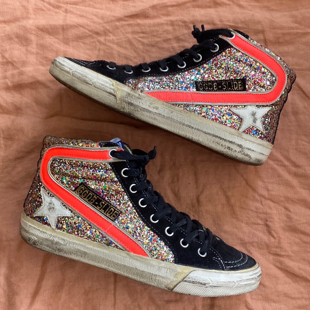 Glitter Golden Goose Hi-Tops